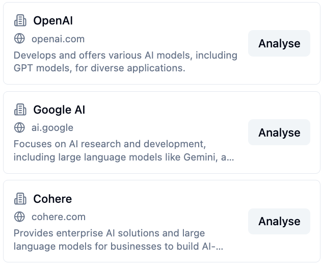 Competitor Analysis light